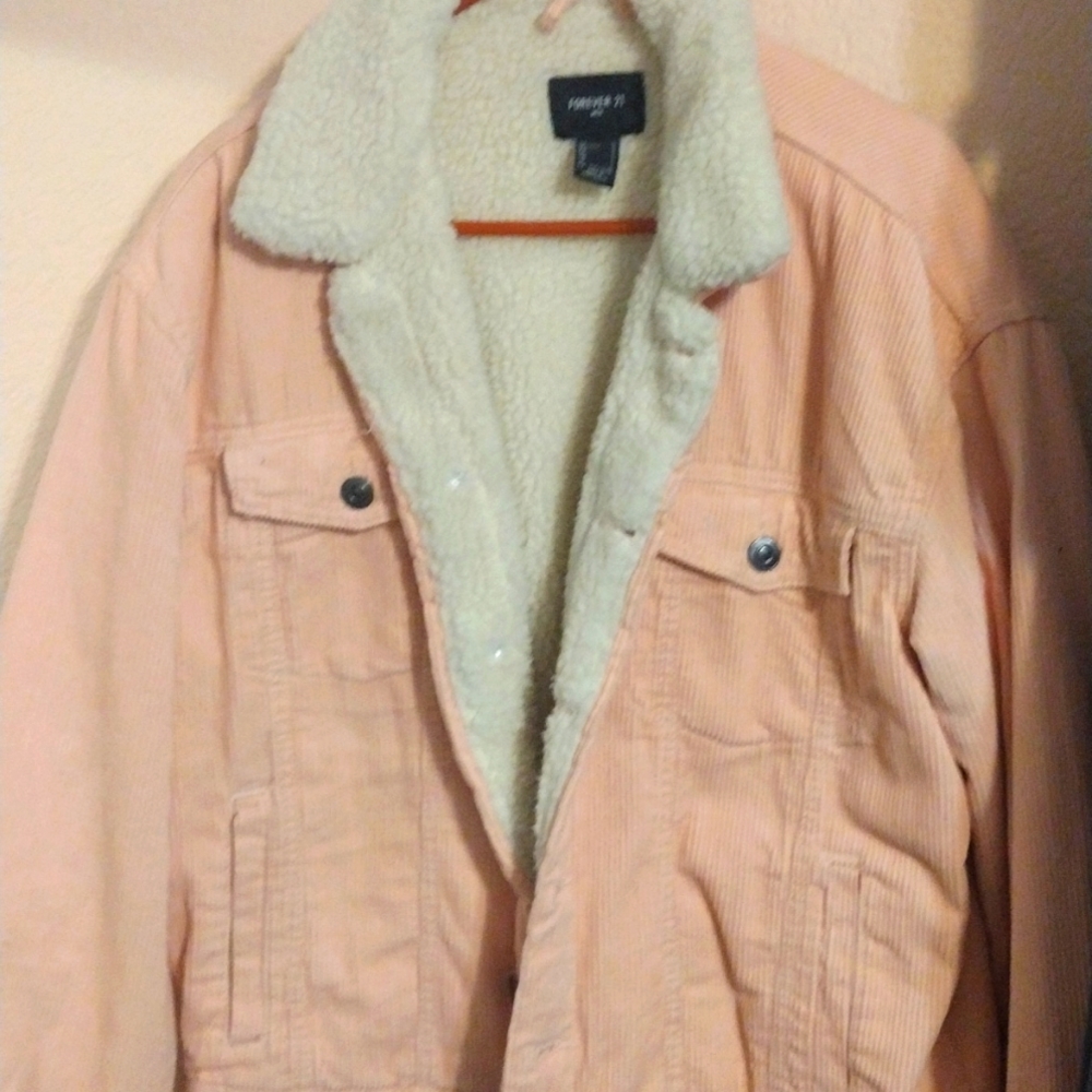 Nwot Forever 21 corduroy fleece lined jacket